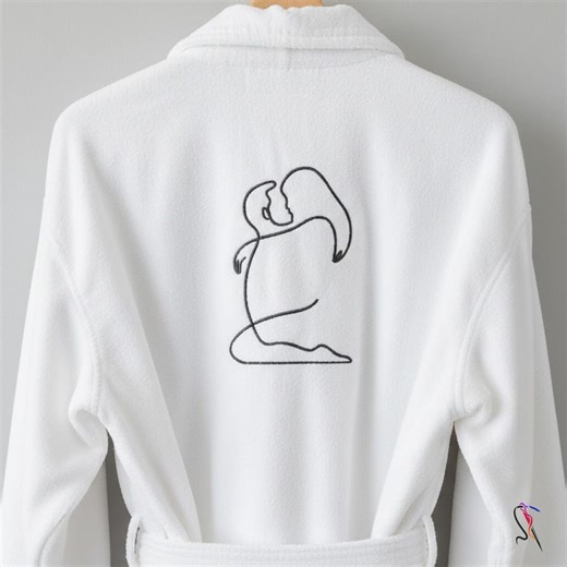 Minimalist Couple Embroidery Design | Line Art Love Hug | Romantic Outline Machine Embroidery. - Etsy