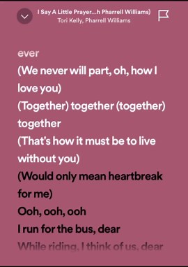 Sing Along to 'I Say A Little Prayer' Lyrics