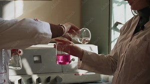 Scientists are conducting experiments to create a vaccine against covid 19.Science and medicine concept