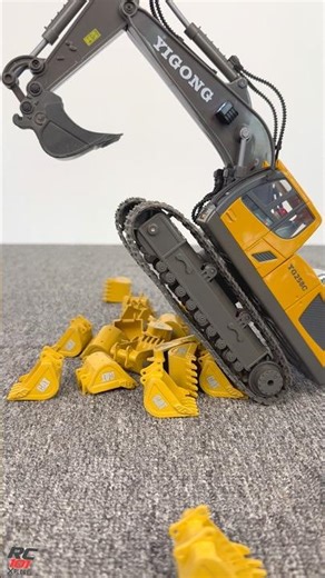 Realistic RC Excavator 🚧🔥 | 1:12 Scale Buckets Obstacle Challenge #rc #excavator #remotecontrol