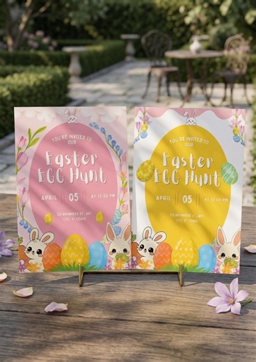 Easter Egg Hunt Invitation, Easter Party Invite Printable, Kids Easter Party Invite, Canva Editable Template, Instant Download - Etsy