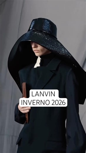 Lanvin Inverno 2026 mistura alfaiataria, volume e charme parisiense dos anos 1920.