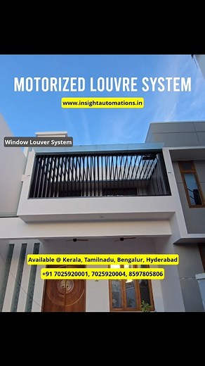 Insight Automations | Motorized louver system is an adjustable architectural feature consisting of horizontal slats or blades, which can be rotated or tilted to... | Instagram