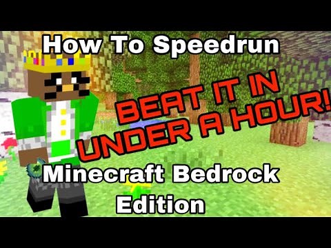 How To Speedrun Minecraft Bedrock Edition! RSG Straight Forward Guide! Beat It In Under A Hour!