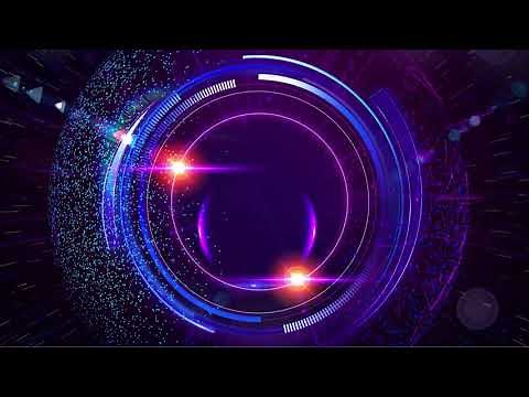 Fondo circulo digital azul con efectos abstractos HD