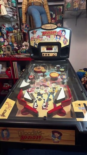 Take a look at the Woody cowboy show pinball machine #Woody#Toy Story#Vintage toys#Tre