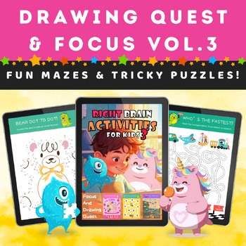 Visual Thinking Vol.3 | Drawing & Focus Practice | Right Brain Worksheets