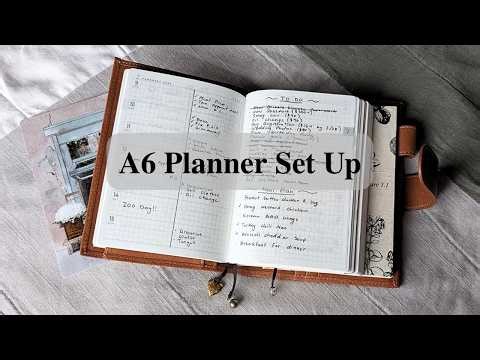 Setting up my NEW A6 Planner System | Moterm A6+ Veg Tan Honey, Common Planner, Midori MD Notebook