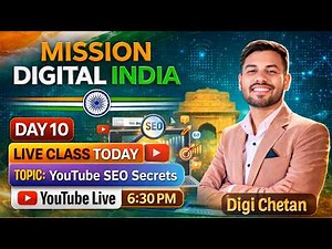 Day 10 🔴 LIVE | YouTube SEO Secrets for Beginners | Grow Views & Subscribers in 2026