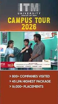 ITM University Gwalior Campus Tour #TeluguOne #ITMUniversityCampusTour #ITMGwalior #topuniversity
