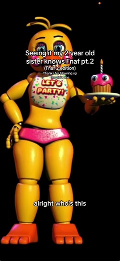 Seeing if my 2 year old sister knows Fnaf pt.2 (Fnaf 2 edition) #Meme #fyp #fnaf #fivenightsatfreddys