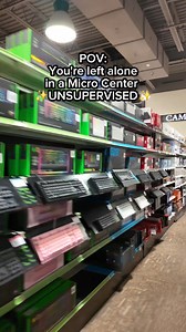 It does feel a little bit mischievous 😆 #microcenter #pcmr #unsupervised #techheaven | Micro Center