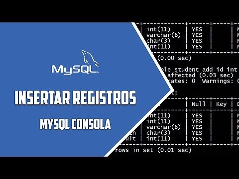 MYSQL Consola – Insertar registros – Video 65