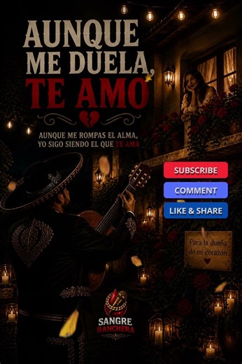 Aunque Me Duela, Te Amo 💔🎺 | Corrido Ranchero Triste (Serenata que rompe el alma)