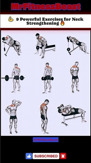 💪 9 Powerful Exercises for Neck Strengthening 🔥 #NeckWorkout #NeckStrengthening #StrengthTraining