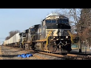 Railfanning Norfolk Southern in Manville NJ 11-28-25: Five all solid GE powered Intermodal trains.