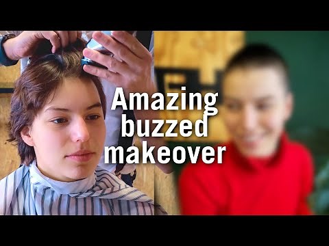 SHE GETS A SUPER SHORT BUZZCUT "It feels liberating!" | HFDZK HOW TO CUT HAIR ASMR TUTORIAL