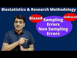 Part 5: Errors in Sampling | Sampling & Non Sampling Errors | Biased & Non Biased Errors