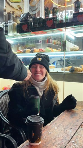 Snow, hot chocolate, lots of fun, and a little interview time at NYBD ❄️☕✨ Rate your experience in the comments below — we’d love to know how you liked it! 🍰🤍 Use Discount Code: CHRISTMAS10 for 10% off online and in store at NY Bakery and Desserts! 🍩🍪😋 Come by for a treat or order online 🧁🤍 📍1580 Broadway | 📍512 7th Ave | 📍1204 Broadway #nybakeryanddesserts #nydeliciousdesserts #ny24hourbakery | NY Bakery and Desserts