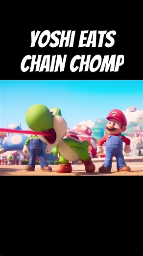 Yoshi Eats a Chain Chomp
