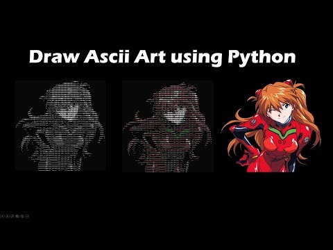 How to draw colorful ascii art using python? (Python tutorial for beginners)
