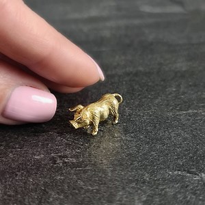 Tiny Handmade Brass Pig Figurine Solid Brass Lucky Pig Mini Animal Figurines Brass Zodiac Charm - Etsy