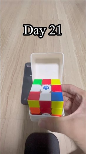 Day 21 of solving a Rubik cube everyday until I go famous