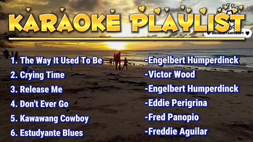 Karaoke Playlist|Oldies But Goodies Karaoke Version #instrumental #withlyrics #karaokehits 1.The Way It Used To Be-Engelbert Humperdinck 2.Crying Time-Victor Wood 3.Release Me-Engelbert Humperdinck 4.Dont Ever Go-Eddie Perigrina 5.Kawawang Cowboy-Fred Panopio 6.Estudyante Blues-Freddie Aguilar 🎤Practising singing karaoke can improves your vocal ability, come on guys let sing together. #karaoke #videoke #videokaraoke #lovesong #lyricsvideo #karaokeversion #karaokewithlyrics #song #lovesong #grea