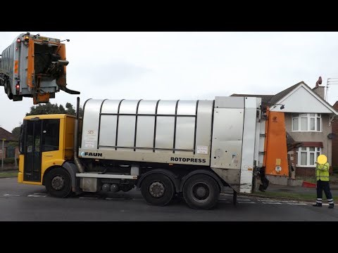 RETRO | Faun Rotopress Collecting Swindon's General Waste!
