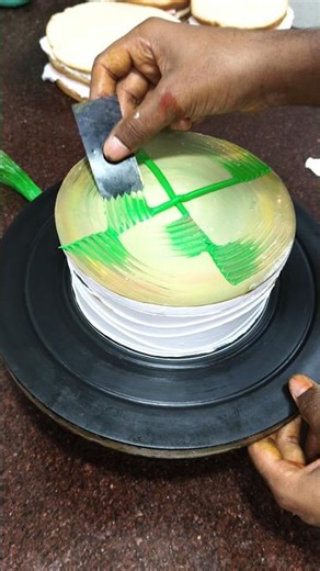 Vanilla Cake Pista Colour #cake #cakedecoration #youtube #reels #short #usa #unique #birthday