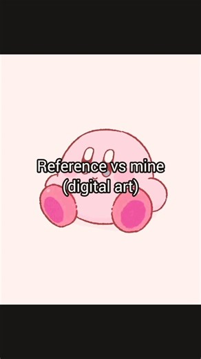 Reference vs mine (digital art) 🍒 #shorts #art #trendingshorts #viral #drawing #fyp #cute