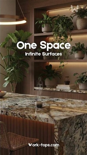 One space infinite space #worktops #magic