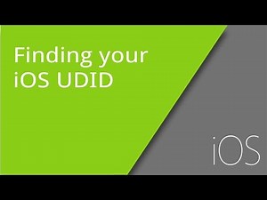 Finding your iOS UDID