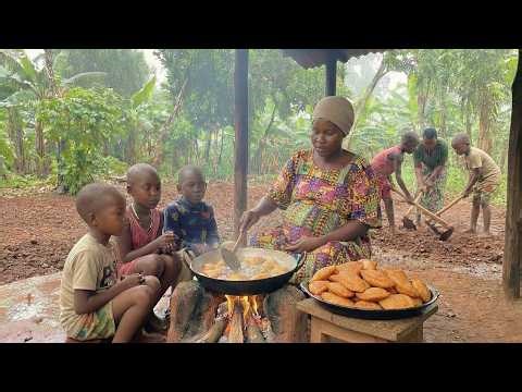 Cooking Our Favorite African Village Snack & Kitchen Garden Preparation