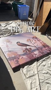 Don’t throw away that art you hate. Just cover it up with a little paint and spackle! | Hana - DIY, Design, Crafting