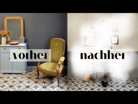 FRANZÖSISCHER EINGANGSBEREICH MAKEOVER | TEIL 1 | Vorher-Nachhher | DIY Wandverkleidung