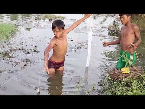 Fishing Technique - Awesome Boys Trap Fish With RonongSar Line Multiple Knots | Cambo Trap Fishing