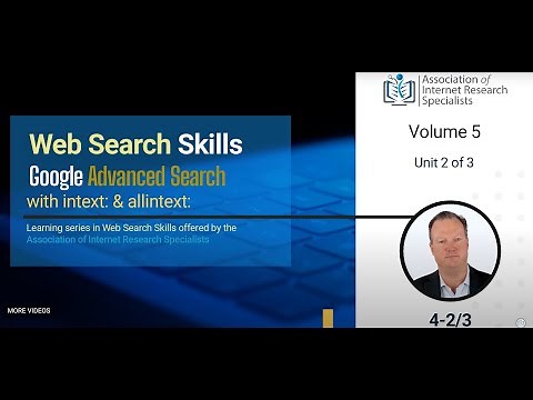 Google Advanced Search with intext: & allintext: Vol. 5 | Web Search Skills Series | AOFIRS