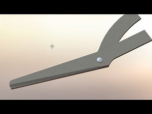SolidWorks F Tutorial #94: Scissors Blades (detailed: 3parts, assembly)