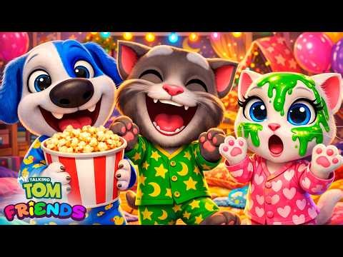 🎉🌙 My Talking Tom Friends FESTA DO PIJAMA 🛏️✨ Noite Divertida com Tom e Amigos! Gameplay 🎮💖