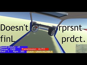 Unity 3D / 5 - Car Manual and Automatic Transmission Gearbox Test 1