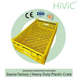[Hot Item] Heavy Duty Folding Plastic Containers Box Collapsible Crates for Fruits and Vegetables 600*400mm