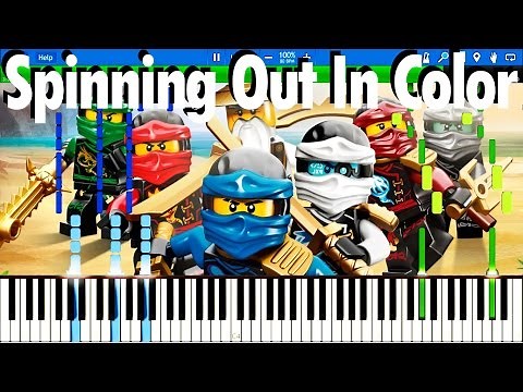 LEGO NINJAGO - Spinning Out In Color by The Fold | Synthesia Piano Tutorial