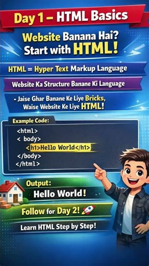 Web development Day 1 ll HTML #freshers #webdevelopment #course #corporate #html5 #html