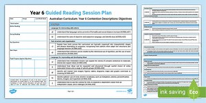 Year 6 Guided Reading Planning Template