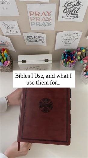 Bible Study | All Things Scripture on Instagram: "Bibles I Use—and What I Use Them For 📖✨ 💛 Main Interleaved Bible – for journaling & personal notes 🌈 Rainbow Study Bible – color-coded highlights + verse themes 📘 Life Application Bible – applying God’s Word to everyday life 🏺 Archaeology Study Bible – exploring history & context 🌿 Spiritual Growth Bible – deepening faith and devotion Which Bible do you use the most? Comment below 👇 #bibles #Biblestudy #christiangirl #Christiantiktok #bibl