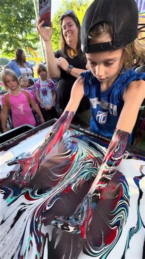 Body Marbling Paint Dip by BLVisuals at Return to the River Festival 121