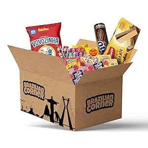 BRAZILIAN CORNER Candy Variety Box | Mixed Cookies, Candies & Chocolates Snack Boxes | Brazilian Treats for Adults, Kids & Teen | Great for Gifts, Home, School, College | 40 Count