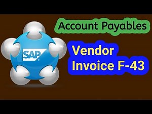 Vendor Invoice F-43 #techuniversityoftelugu #sap #fico #Technology