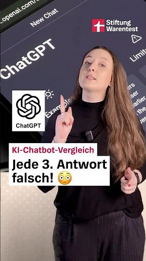 KI-Chatbot-Vergleich: Jede 3. Antwort falsch bei Chat GPT! 😳 (Stiftung Warentest)